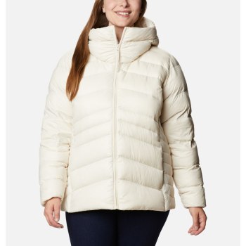 Dámské Bundy Columbia Autumn Park Down Hooded Plus Size Krém OIQYEH201